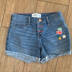 abercrombie kids shorts with patches